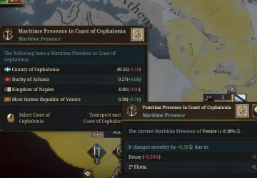 Tooltip: Maritime Presence in Coast of Cephalonia